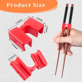 Patelai 5 Pairs Reusable Chopstick Helpers Practice Chinese Chop Stick Training Chopsticks for Many Age, Adult, Beginner, Trainers or Learner (Multi Color)