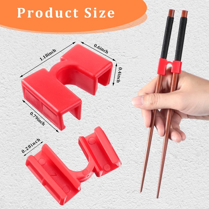 Patelai 5 Pairs Reusable Chopstick Helpers Practice Chinese Chop Stick