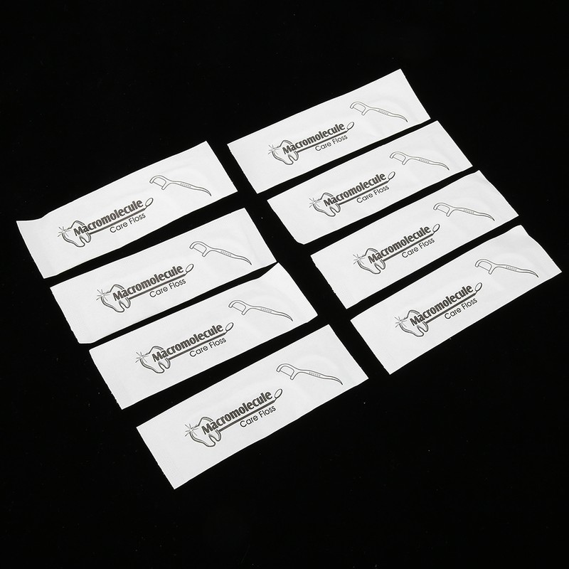 500pcs Disposable Dental Floss Stick Teeth Stain Removal Floss Oral
