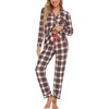 Pjmlifecoco Pajamas Set Long Sleeve Womens Button Down Sleepwear Two