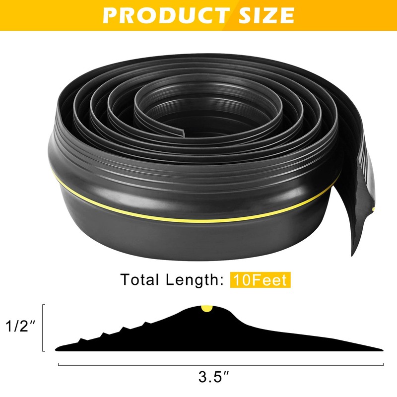 10Ft Universal Garage Door Bottom Threshold Seal Strip with 10oz