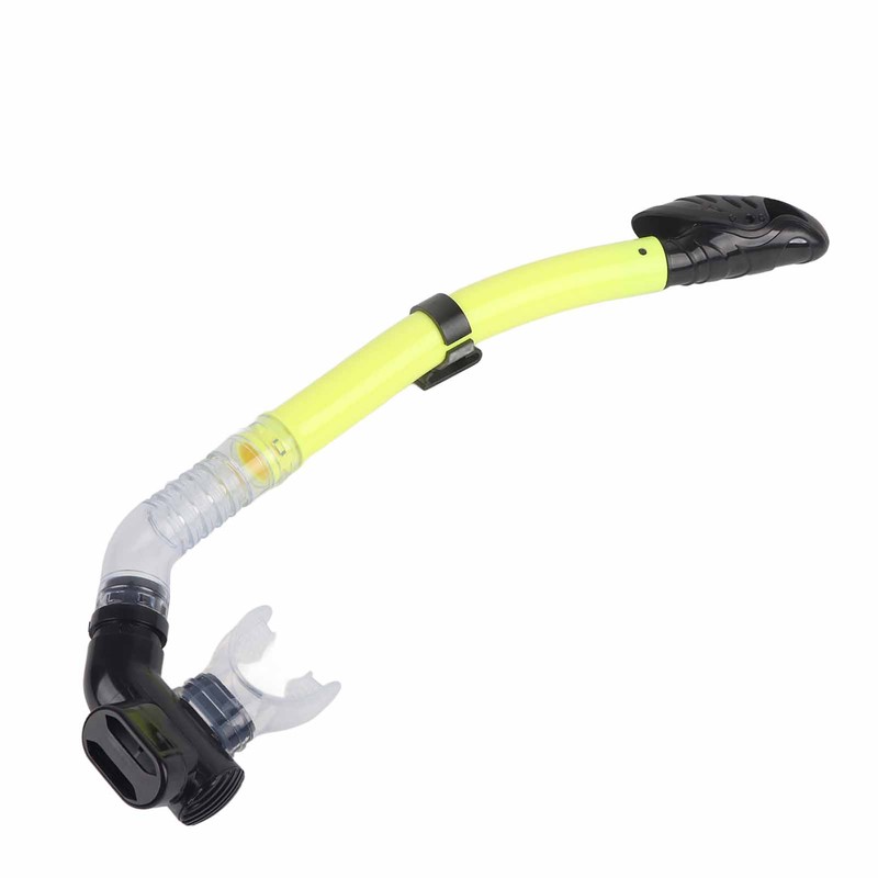 Durable Full Dry Swimming Diving Snorkel with Silicone Mouthpiece (yellow)