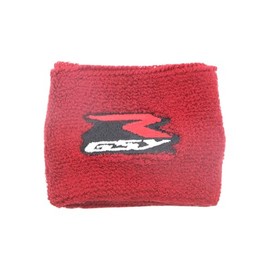 HOKTI Motorcycle brake reservoir sock Compatible with Suzuki GSXR Black Brake Reservoir Sock Cover(Red)1 Pack
