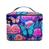 Flashideas Rose Butterfly Leopard Large Capacity Travel Toiletry Bag Multifunctional