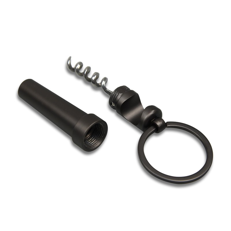 munkees® Corkscrew [Pack of 2 Anthracite] – Key Ring –