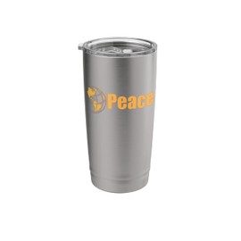 World Peace Activists Map Of World Globe Peace On Earth Stainless Steel Insulated Tumbler