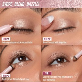 Kaja Wink Dazzle Dual-Ended Eyeshadow Stick Stick 0.017 oz Ice Illusion icy white
