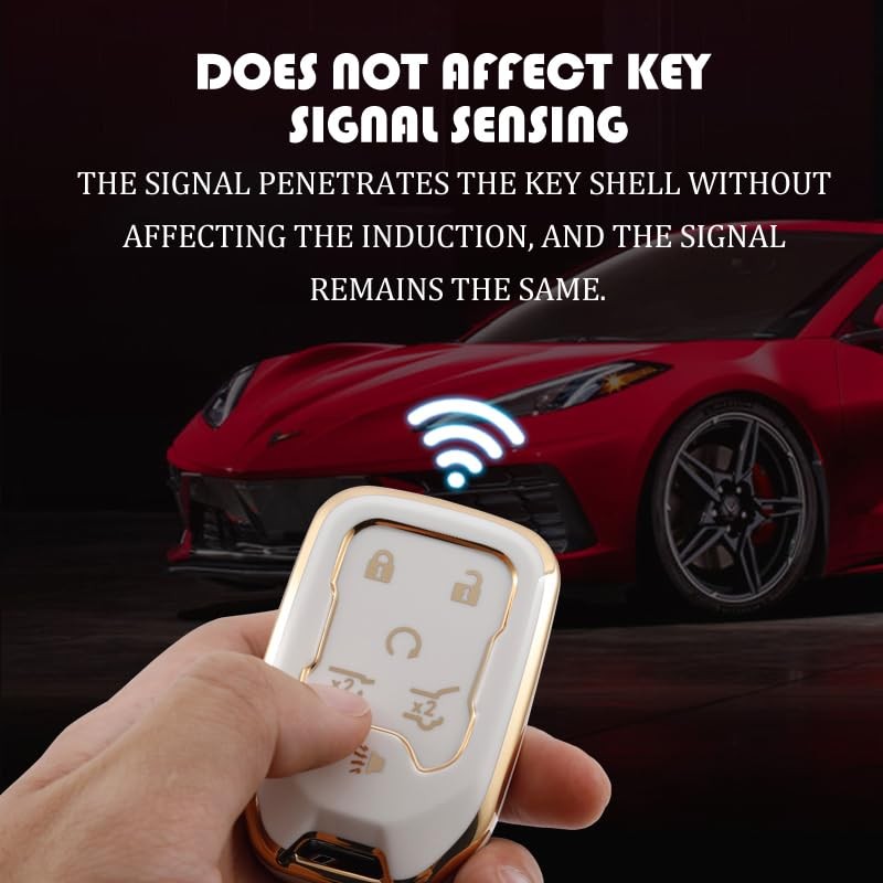 TECART Key Fob Cover Fit for GMC Terrain Soft TPU