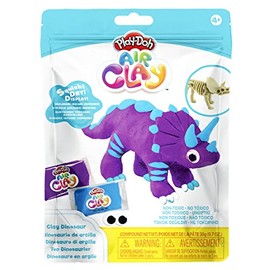 Play Doh Air Clay Dinosaur Triceratops, Sensory and Educational Craft Toys for Kids, Ages 4+