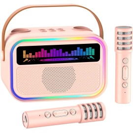 Eimterlan Karaoke Machine for Kids Kids Karaoke Machine for Girls with 2 Wireless Micro...