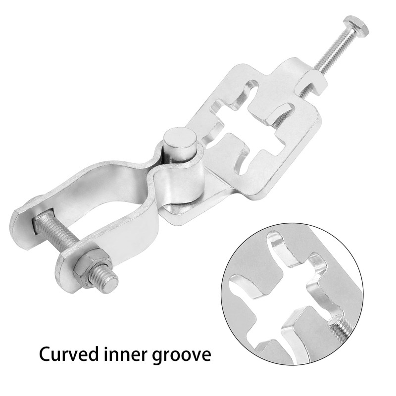 2-Pack T-Post Gate Hinge Kit, Heavy Duty 1-3/8" U-Bolt Clamps,