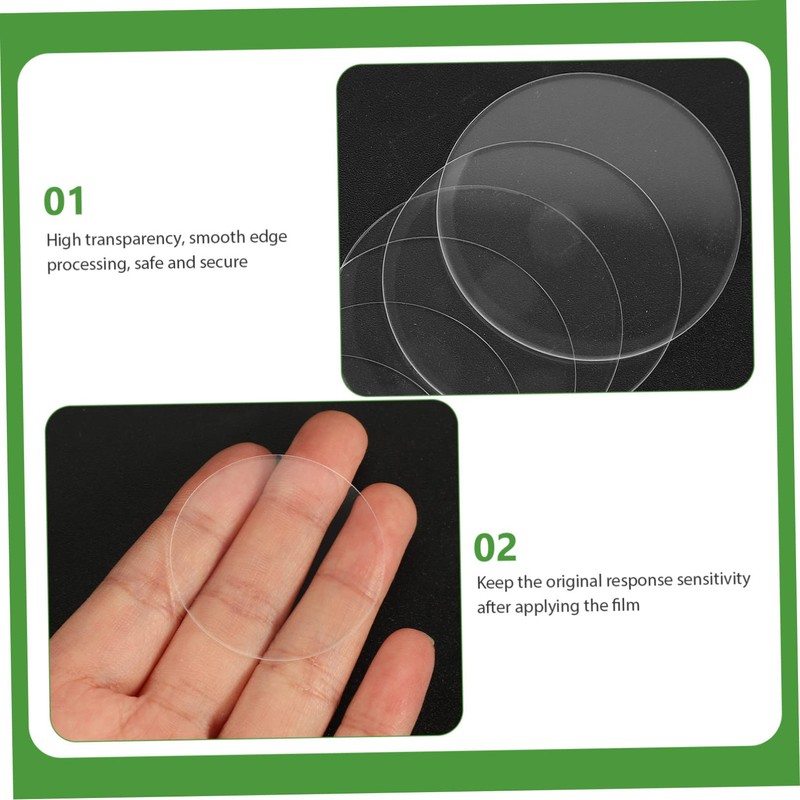 GRIRIW 9pcs Tempered Glass Watch Protector Break Cover Film for
