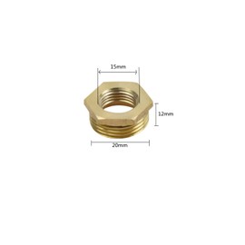GZXYUAN 4 Pieces Reducer Adapter Brass Thread Adapter 1/2 Male Thread to 3/8 Female Thread Hex Hose Pipe Connector for Tap Barrel Tap Rainwater Tanks Garden Hose (3/8)