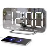 Slim LED Digital Alarm Clock, Mirror Surface for Makeup, with