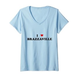 I Heart Congo City - I Love Brazzaville V-Neck T-Shirt