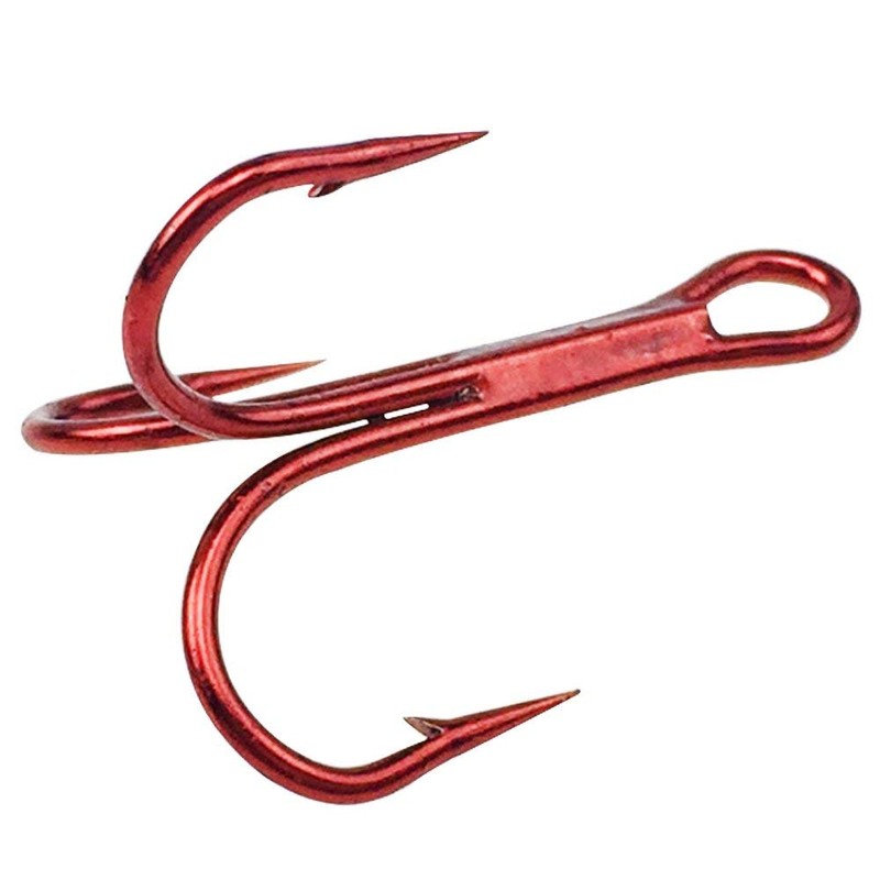 YATROUYS 100pcs Fishing Hook Treble Hooks High Carbon Treble Hooks