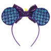 Women Girls Decoration Mouse Ears Headbands Sequin Glitter Bow Hairband
