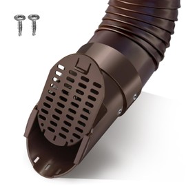 1 Pack Gutter Downpipe Extension for DN100 & DN110 & Round Downpipe 100 mm Outlet Filter and Leaf Guard for Bottom of Downspouts Brown