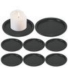 Black Iron Plate Candle Holder-Candle Plate for Pillar Candles, Elegant