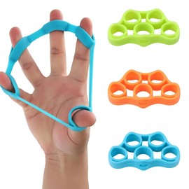 3 Pieces Finger Trainer - Finger Expander for Rehabilitation, Muscle Building, Climbing & Stress Relief