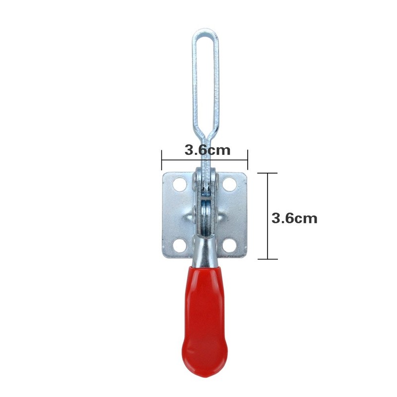 IMAGINE 4Pcs Hand Tool Toggle Clamp 201B 198lbs Antislip Red