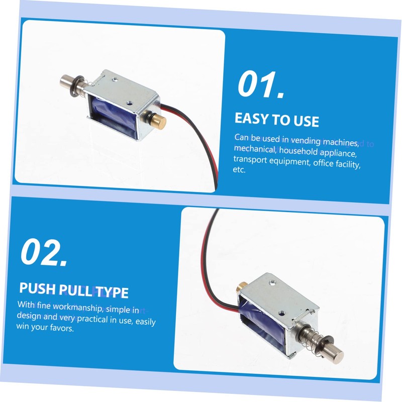 Hohopeti 3pcs Mini Electromagnet 12v Solenoid Electromagnet Push Pull Type