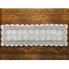 White 16x43 Inch Rectangle HANDMADE Cotton Crochet Lace Placemat Doilies