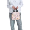 Pink Cat Lunch Bag Reusable Zipper Closure Insulated Pink Cats