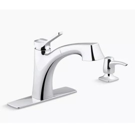 KOHLER Maxton Polished Chrome Single Handle Pull-out Kitchen Faucet