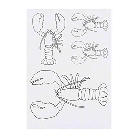 Azeeda 4 x 'Hummer Meer Kreatur' Temporäre Tattoos - Wasserfest, Hautfreundlich & Ungiftig · Transfers in Verschiedenen Größen (TO00006735)