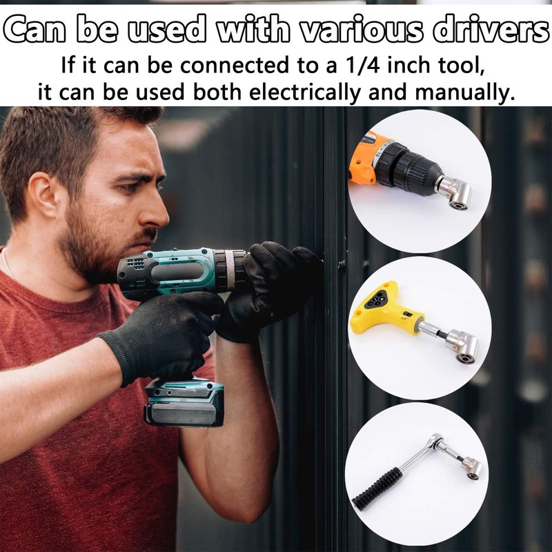 Right Angle Drill Attachment, 105 Degree Right Angle Drill Bit