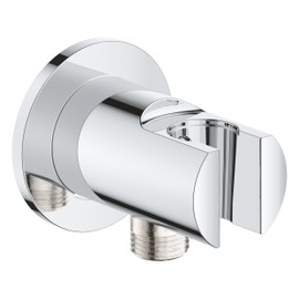 Grohe Vitalio 26962001 Wall Connection Elbow with Wall Shower Holder (Standard Connection 1/2 Inch, Male Thread, Durable), Chrome