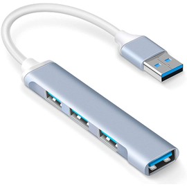Autbye Hub USB Multipuerto 4 en 1, de Aluminio con Puertos USB 3.0 | Hub de Velocidad Ultra Alta Ideal para Laptop, PC y Accesorios. Compatible con Cualquier Sistema Operativo
