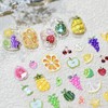 Summer Fruit Nail Stickers for Nail Art Iridescent Shimmer Nail