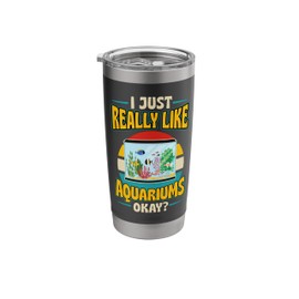 I Just Really Like Aquariums Okay Retro Vintage Style Love Stainless Steel Insulated Tumbler