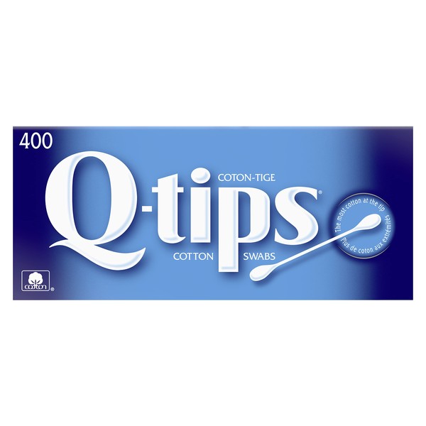 Q-tips Cotton Swabs for your everyday needs Original cotton swab made with 100% cotton 400 Count
