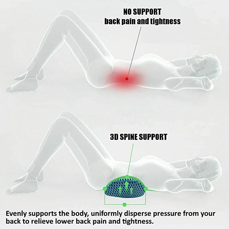 Lumbar Support Memory Foam Pillow Bed Cushion for Sleep Lower