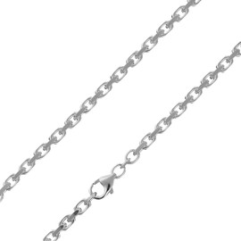 trendor Silver Chain for Men 925 Sterling Silver Anchor Chain 3.0mm Fashion Chain for Men Great Gift Idea 85741, Sterling Silver, No Gemstone