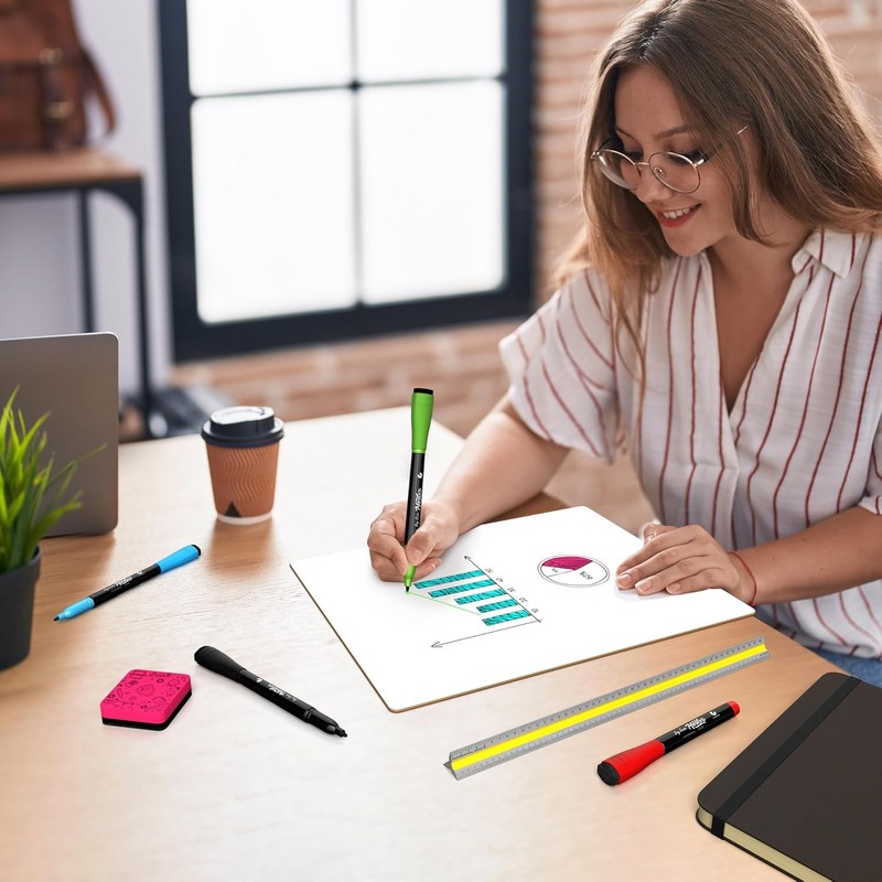 Scribbledo 24 Small White Board Dry Erase Boards Classroom Pack