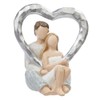 Hobbyfun Decorative Figurine Modern Couple with Heart Sitting Approx. 7
