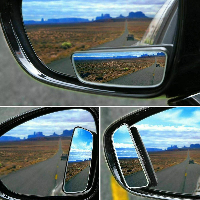 2x 360° Stick on Rear View Auxiliary Blind Spot Mirror