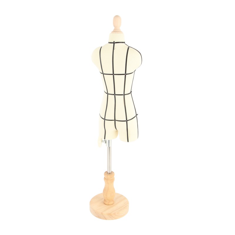 Miniature Dress Form with Stand Wood Base Sewing Mannequin Body