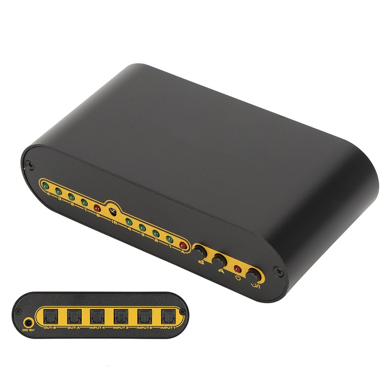 SPDIF Digital Optical Audio Matrix 4x2 Switch Switcher Splitter with