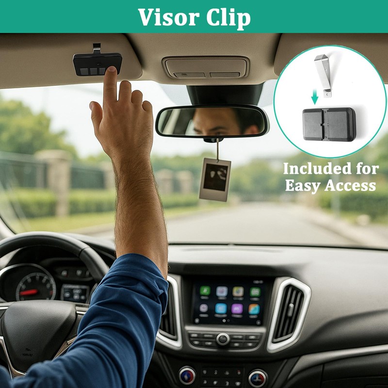 Universal Garage Door Opener Remote with Visor Clip, Works for