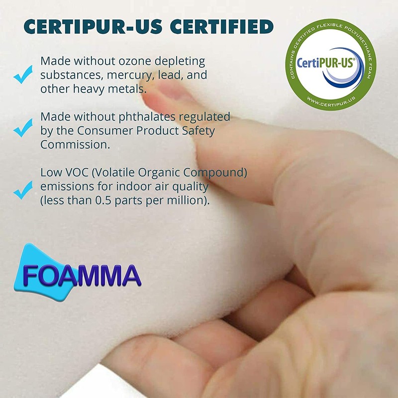FOAMMA 5" x 23" x 24" High Density Upholstery Foam