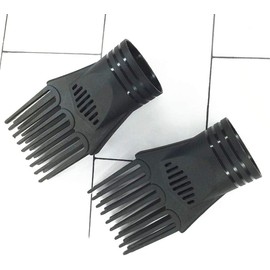 Black Hair Dryer Comb Attachment for Straightening, Detangling - Nozzle Plastic Hairdressing Salon Comb for Curly, Natural Hair Styling Tools