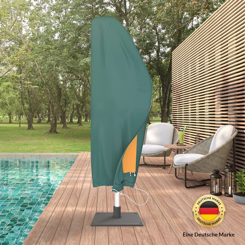 Kronenburg Protective cover for parasol, winter-proof in green, for garden