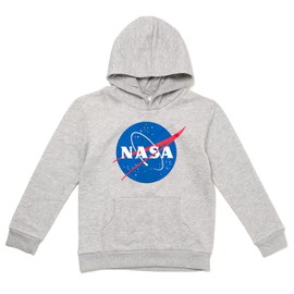 Bentex NASA Little Boys Fleece Pullover Hoodie Gray 7-8
