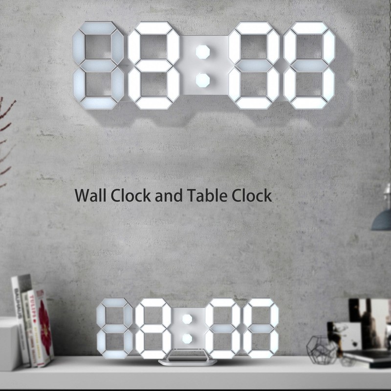 3D LED Wall Clock Brightness Adjustable Innovative 3D Table Wall