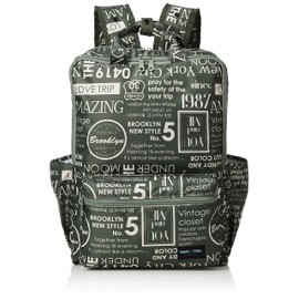 Hapitas Backpack, Carry-On, Rich Patterns, Handle, 5.7 gal (17 L) 15.4 inches (39 cm), 1.8 lbs (0.48 kg), New York Type Light Khaki